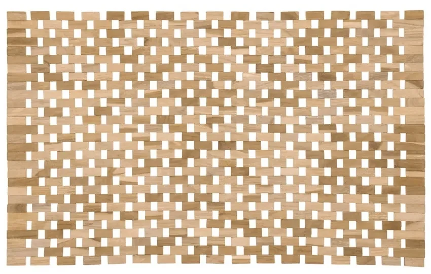 Covoraș din lemn pentru baie Kave Home Azuray, 40 x 60 cm