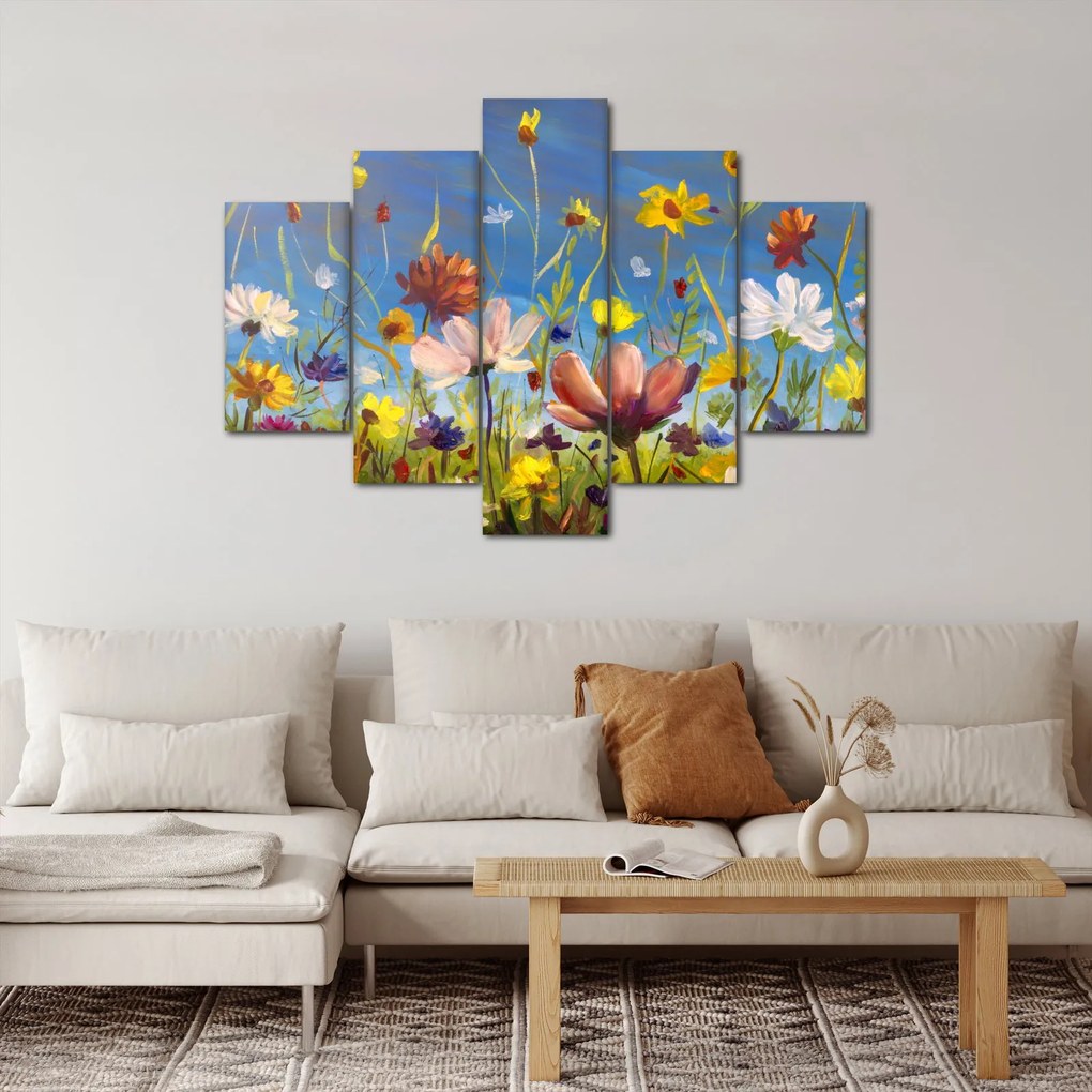 Tablou cu luncă înflorită (150x105 cm)