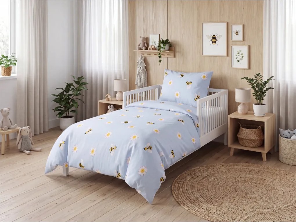 Lenjerie de pat din bumbac BEELUNE albastru deschis Dimensiune lenjerie de pat: 70 x 80 cm | 140 x 200 cm