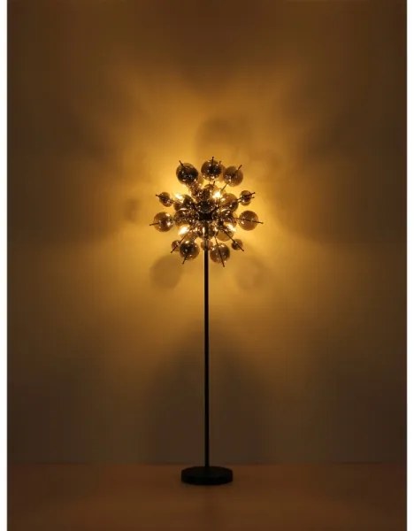 Lampadar Globo 15633SS UDO 6xE14/25W/230V negru/fumuriu