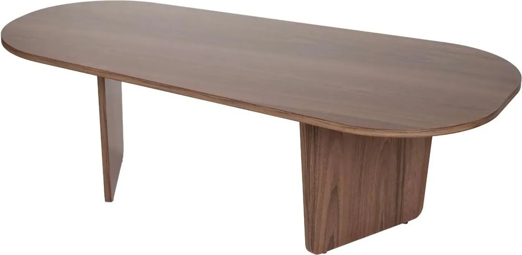 Masuta cafea OVALIS, nuc, PAL, 130x65x40 cm