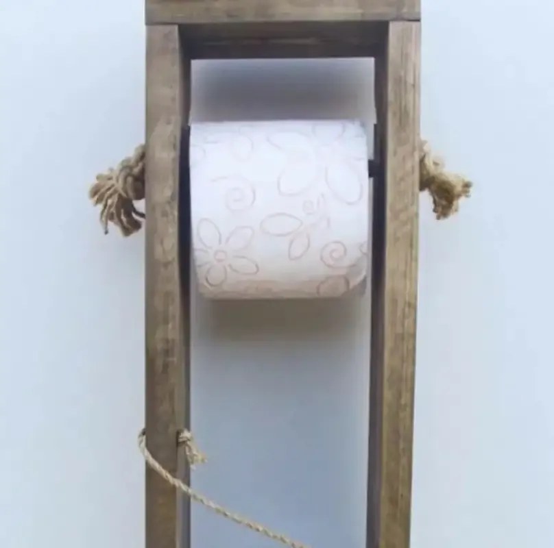 Stand suport toaleta,seria wood Homs, 55x10x10 cm, lemn natur,700015