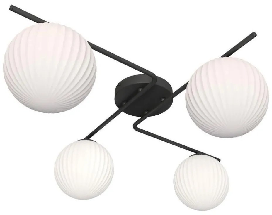 Plafonieră VESPA 4xE14/10W/230V negru/alb