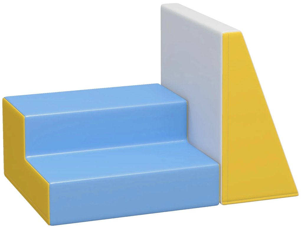 HOMCOM Parcurs motricitate bebeluș jucării de escaladă modulabil 2 cuburi gigante din spumă 50 x 50 x 25 cm multicolor | Aosom Romania