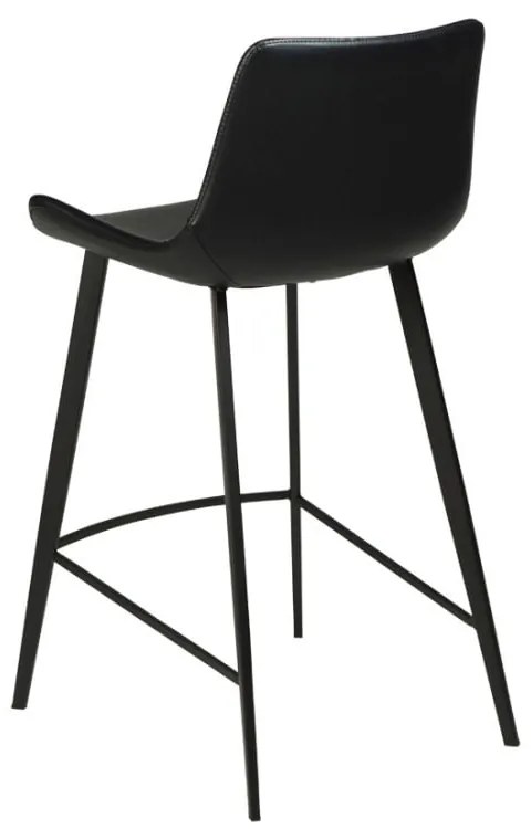 Scaun de bar din imitație de piele DAN-FORM Denmark Hype, negru