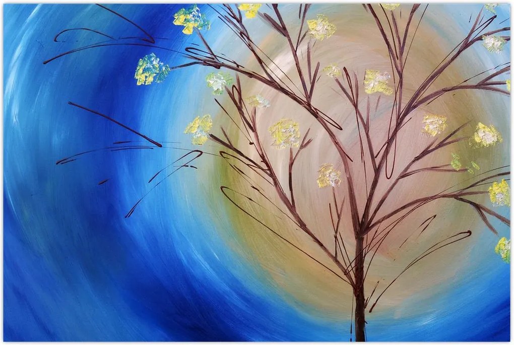 Tablou - Copac în fața soarelui (90x60 cm)