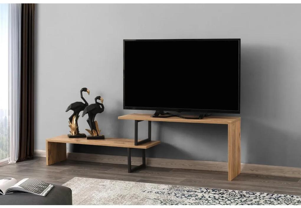 Masă TV OVIT 44x153 cm maro/neagră