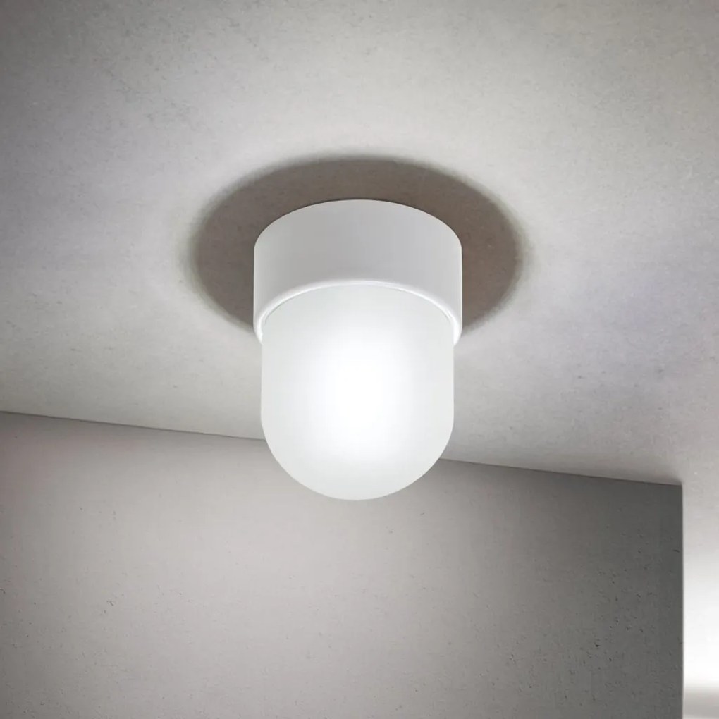 Mini Plafoniera din ceramica alba OSTIA