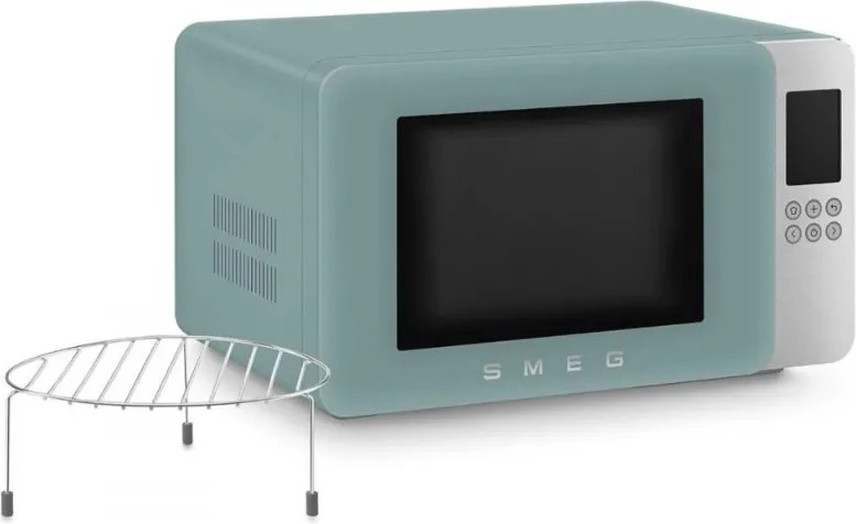 Cuptor cu microunde cu gratar 4in1 SMEG Collezione MOC01EGMEU, 1900 W, 29 l, 18 programe, Inchidere lina, Semnal sonor, Ecran LCD, Verde
