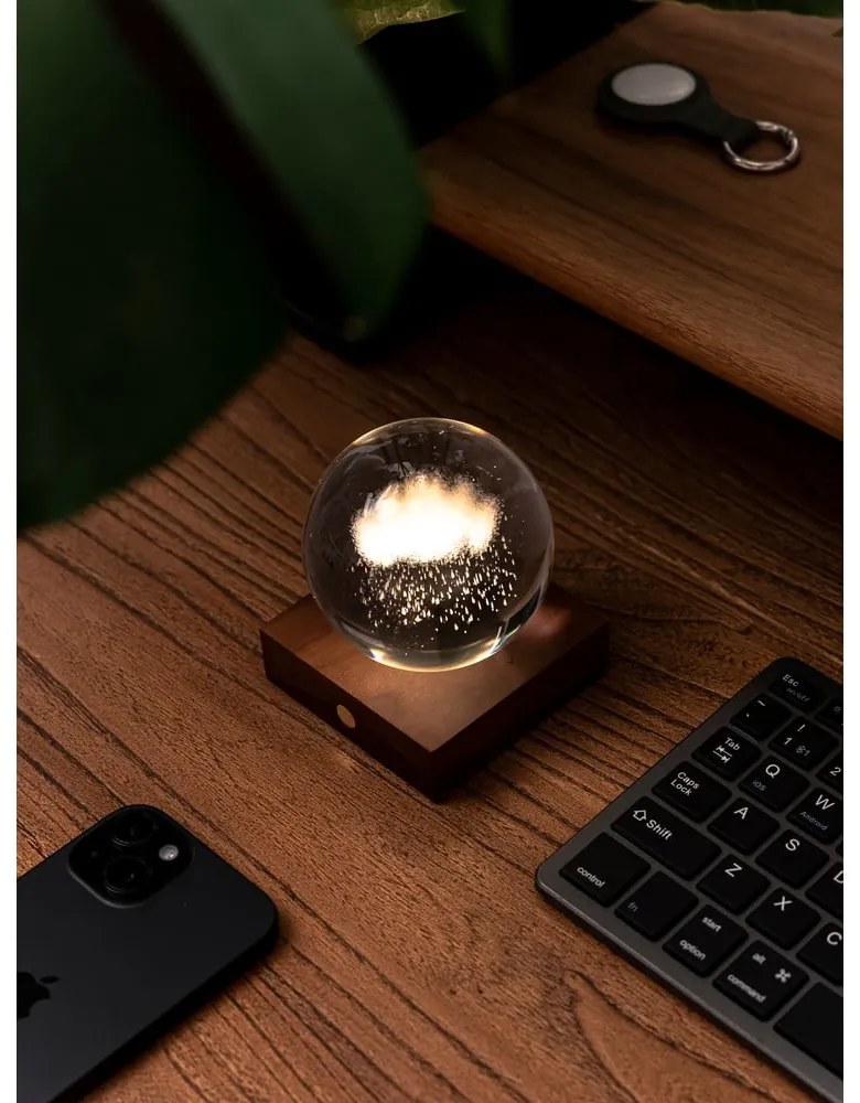 Decorațiune luminoasă maro închis cu USB Amber – Gingko