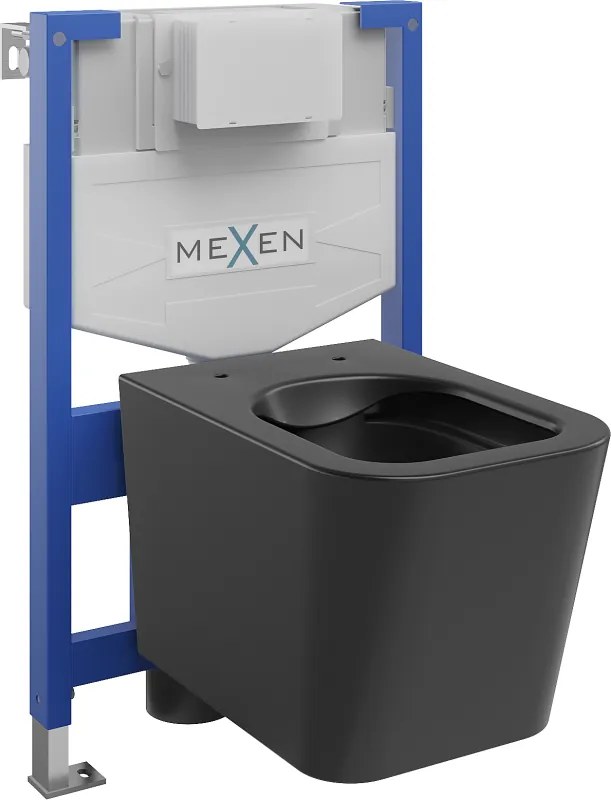 Mexen Teo set încastrat WC cadru Fenix XS-F cu vas WC, negru mat - 6803385XX85
