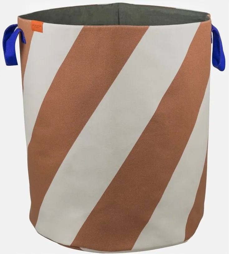 Coș de rufe cărămiziu/crem din material textil 5 l Diagonal – Mette Ditmer Denmark