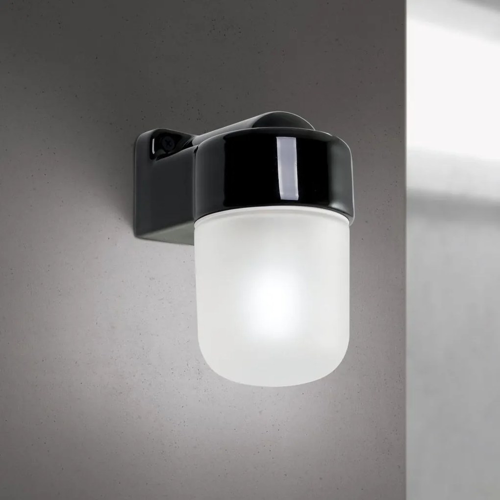 Aplica de perete design minimalist din ceramica neagra OSTIA