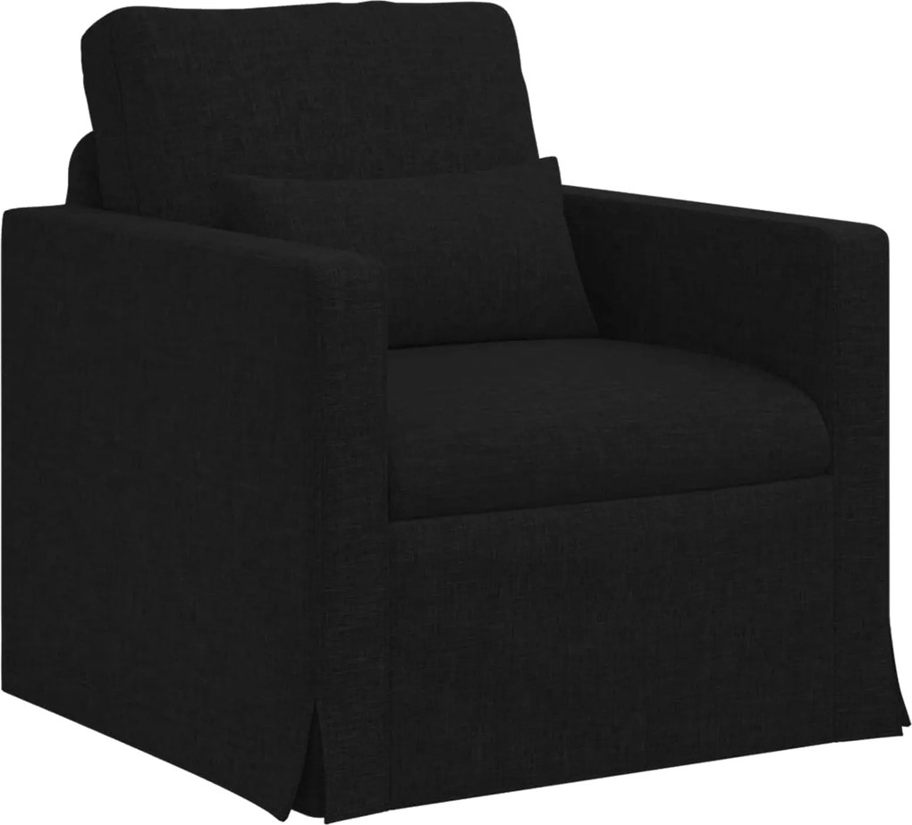 vidaXL Canapea Negru 78 x 78 x 80 cm țesătură