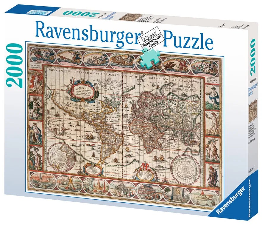 PUZZLE HARTA LUMII 1650, 2000 PIESE - RAVENSBURGER (RVSPA16633)
