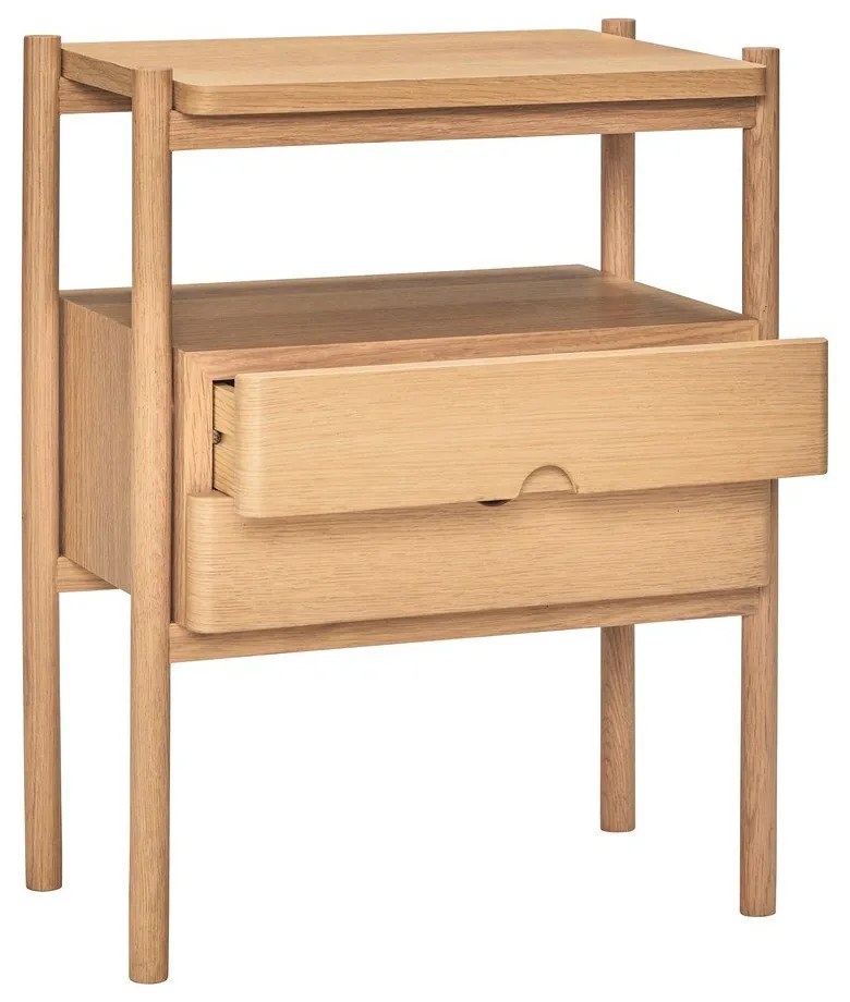Noptieră în culoare naturală cu aspect de lemn de stejar Appeal – Hübsch