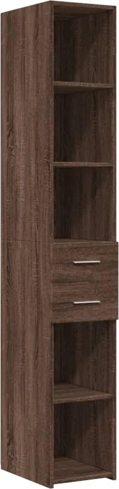 vidaXL Dulap înalt, stejar maro, 30x42,5x185 cm, lemn prelucrat