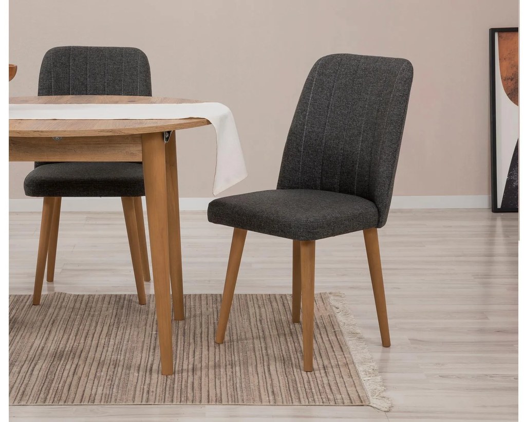 Set mobilier sufragerie Nidupo 7 (pin atlantic + antracit) (pentru 2 persoane). 1093774