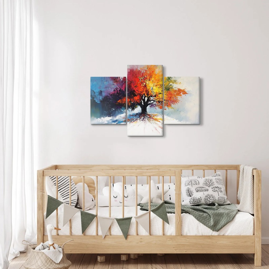 Tablou - Copac multicolor (90x60 cm)