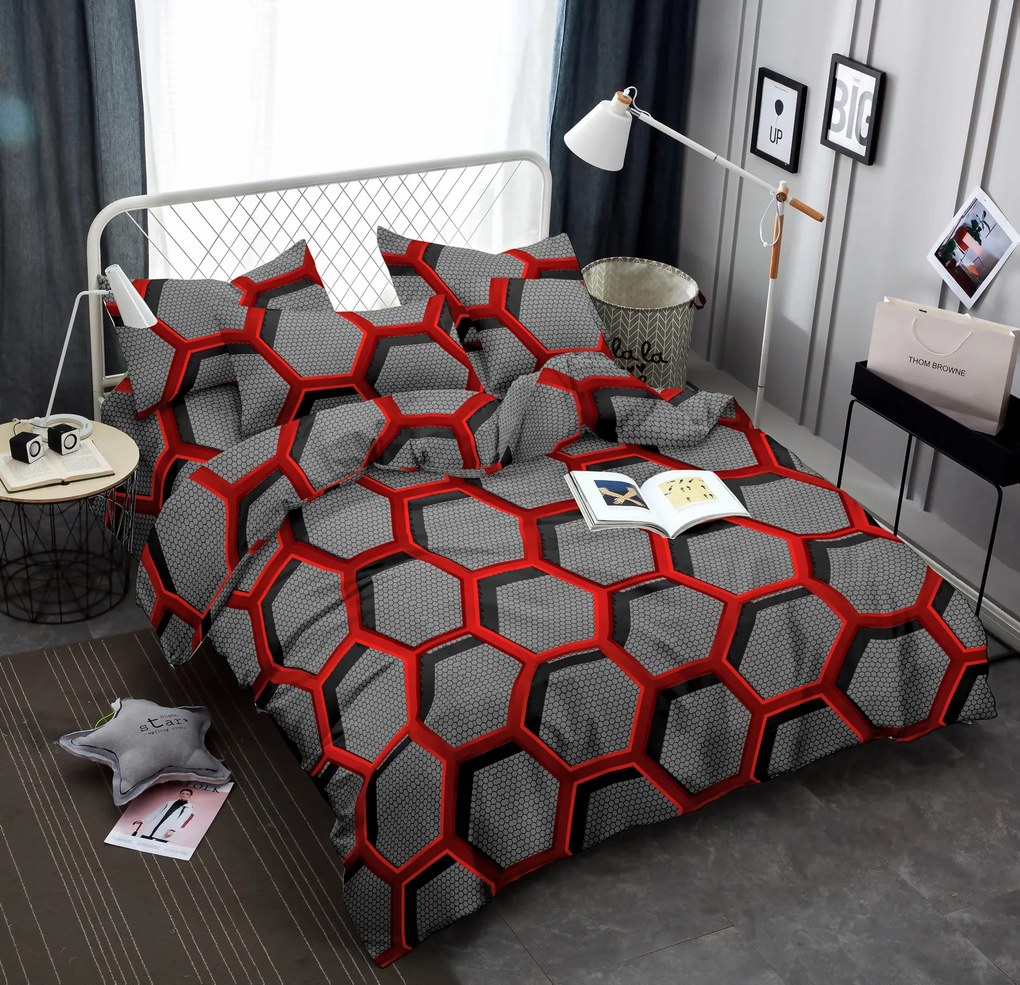 Lenjerie de pat din microfibra Culoare gri, ZORINO Dimensiune lenjerie de pat: 70 x 80 cm | 140 x 200 cm