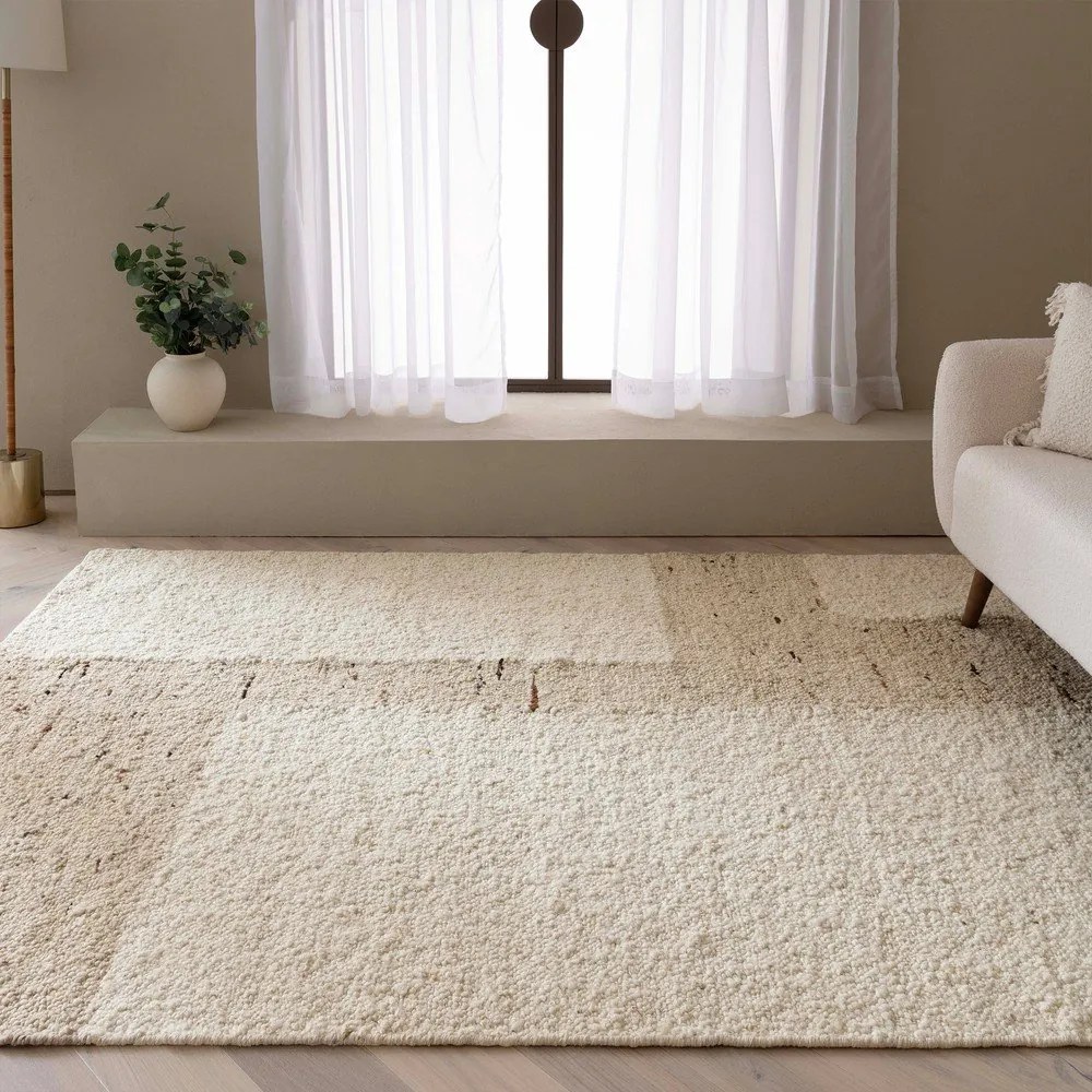 Covor bej reversibil, țesut manual din lână 160x230 cm Napa Tumbla – Asiatic Carpets