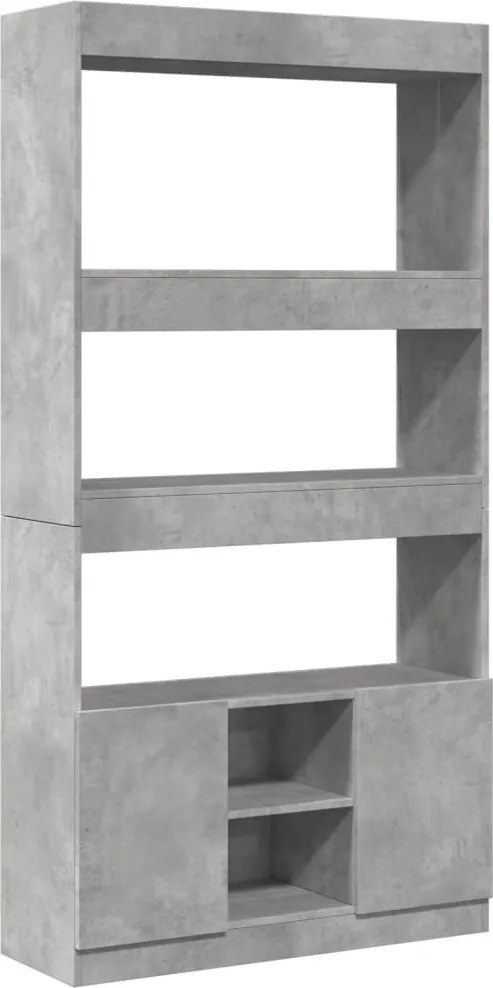 vidaXL Dulap înalt, gri beton, 92x33x180 cm, lemn prelucrat