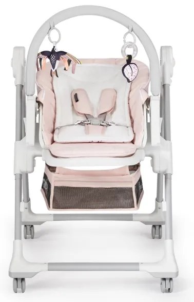 Scaun de masă 2 în 1 pentru copii LASTREE roz/alb KINDERKRAFT