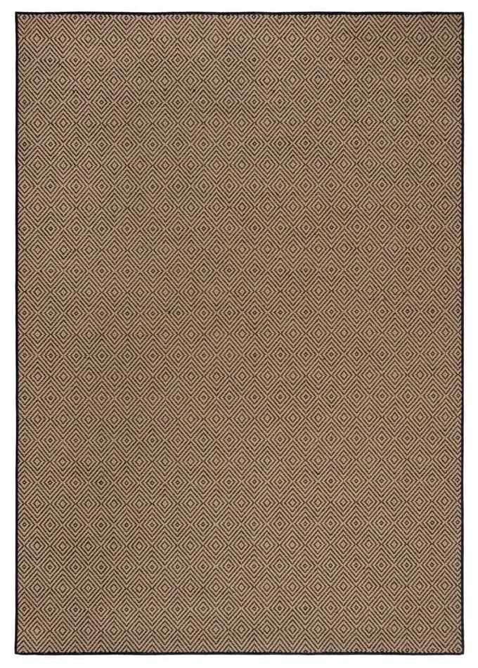 Covor negru/în culoare naturală din iută 160x230 cm Diamond – Flair Rugs