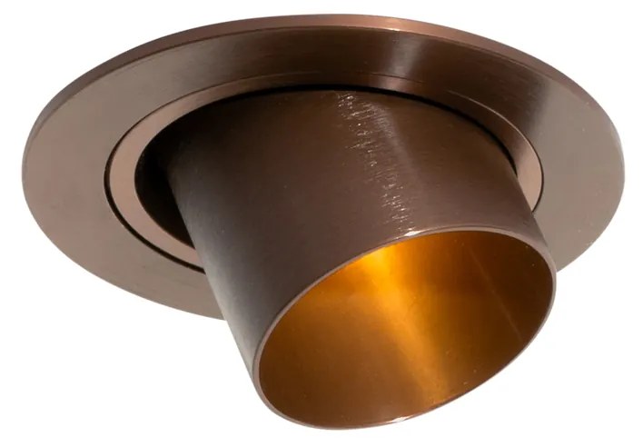 Spot modern încastrat bronz închis GU10 35mm rotund orientabil - Installa