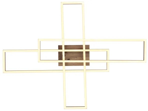 Plafonieră LED Globo 67208-40 DAKARI LED/40W/230V 3000K 60x80 cm negru