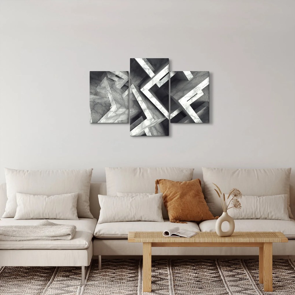 Tablou cu cuburi abstracte (90x60 cm)