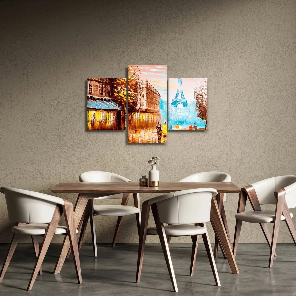 Tablou - Vremea ploioasă și Turnul Eiffel (90x60 cm)