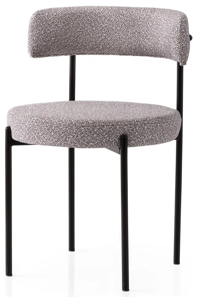 Set 2 buc. scaune bucătărie Gindera (Negru + gri). 1127581