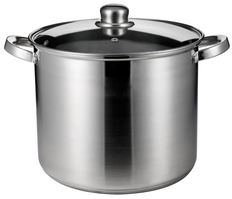 Oala adanca Rosberg R51211B32, 32 cm, 19,3 litri, inductie, capac, inox