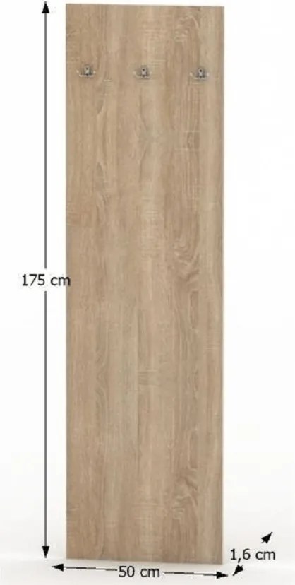 Panou cu cuier TEMPO ASISTENT 2 NEW 030, stejar sonoma