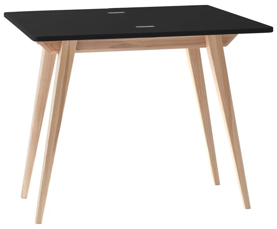 Masă consolă în culoare naturală cu blat negru 45x90 cm Envelope - Ragaba