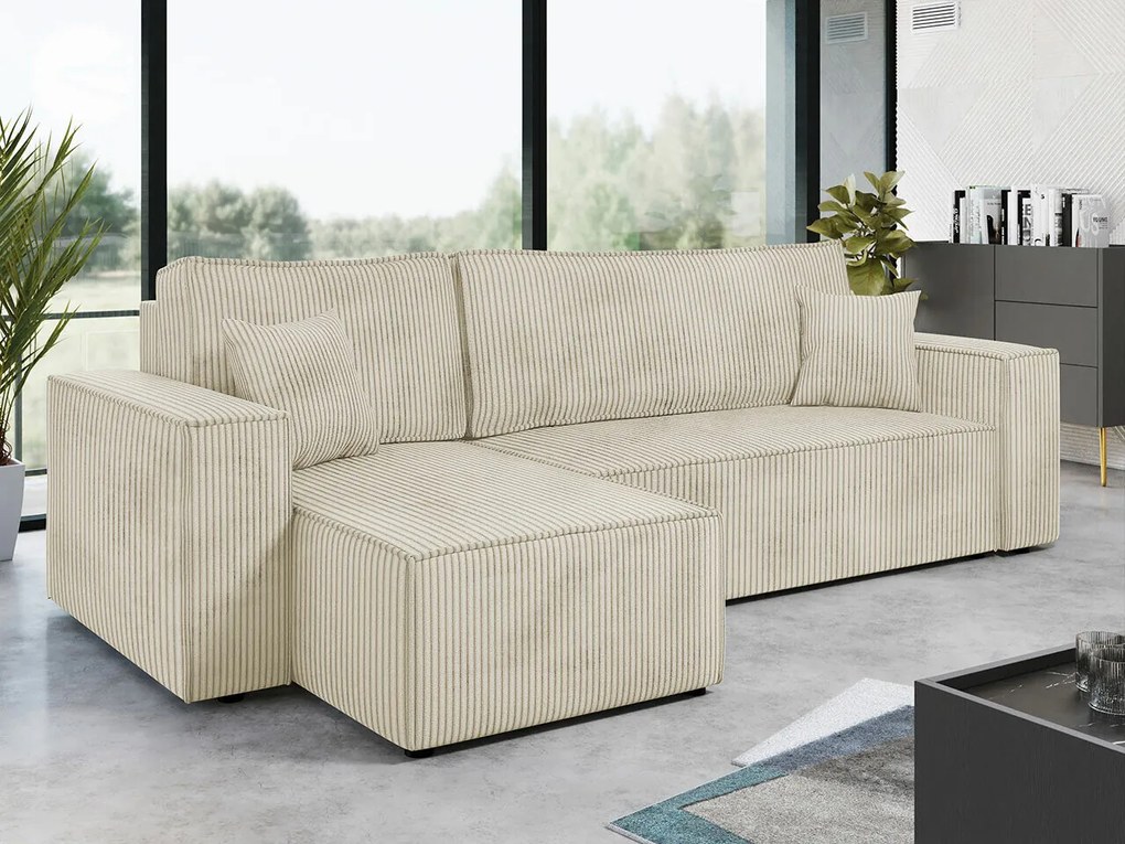Colțar Shelton 100Cutie de pat, 244x145x83cm, 92 kg, Picioare: Plastic