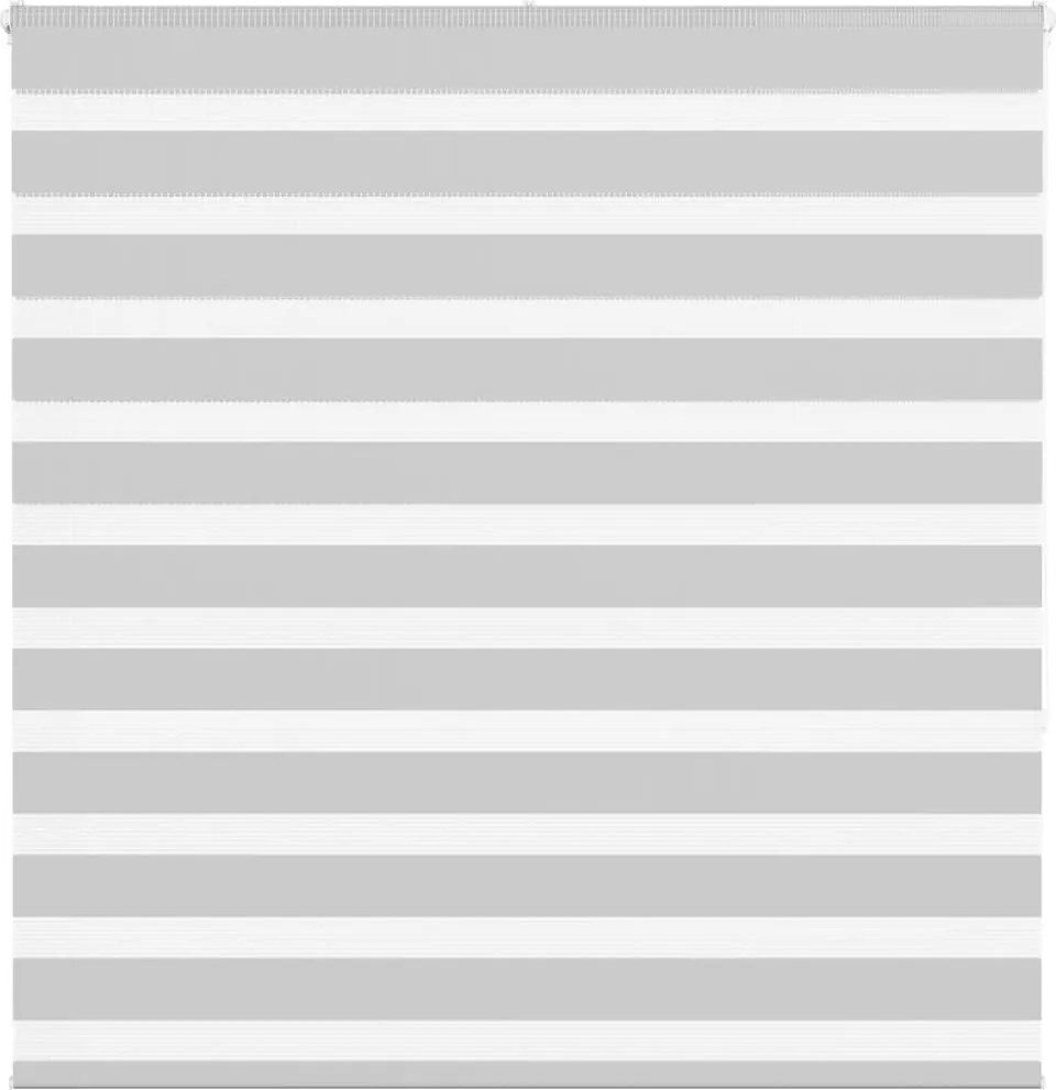 vidaXL Jaluzea tip zebra gri deschis lățime țesătură 140,9cm poliester