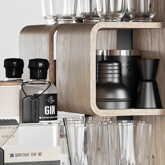 Dulap de baie / canistră  - Bathroom Cabinet, Rose, 6 variante - Danish Fuel Variantă: Oak