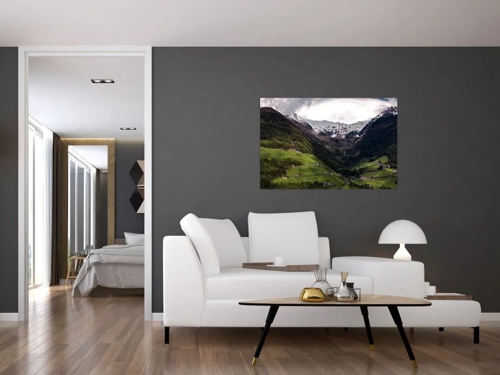 Tablou - Valea la poalele munților (90x60 cm)