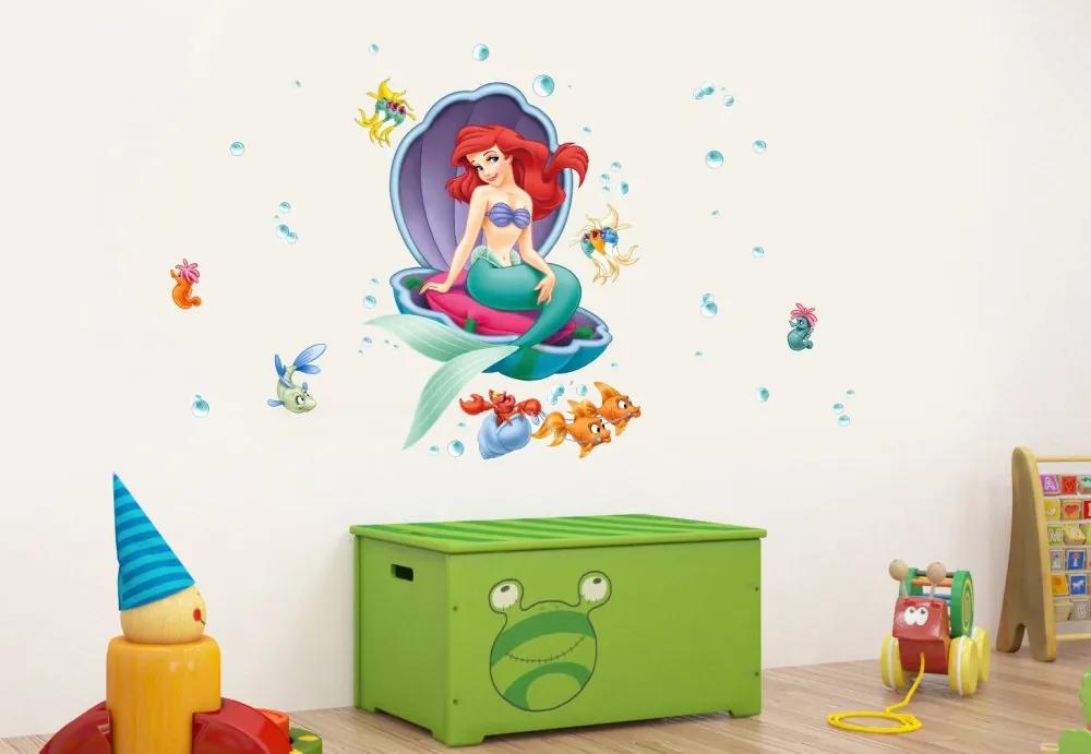 AG Design Little Mermaid - autocolant de perete 65x85 cm