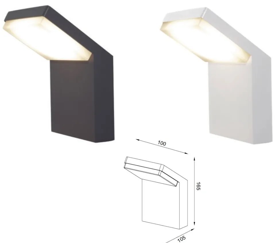 Aplica LED iluminat exterior modern IP65 ALPINE alba