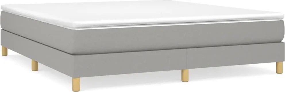 vidaXL Pat continental, gri deschis, 180x200 cm, material textil