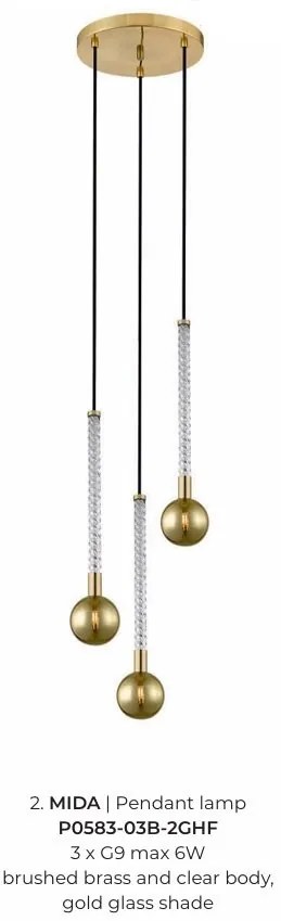 Lustra cu 3 pendule design modern Mida