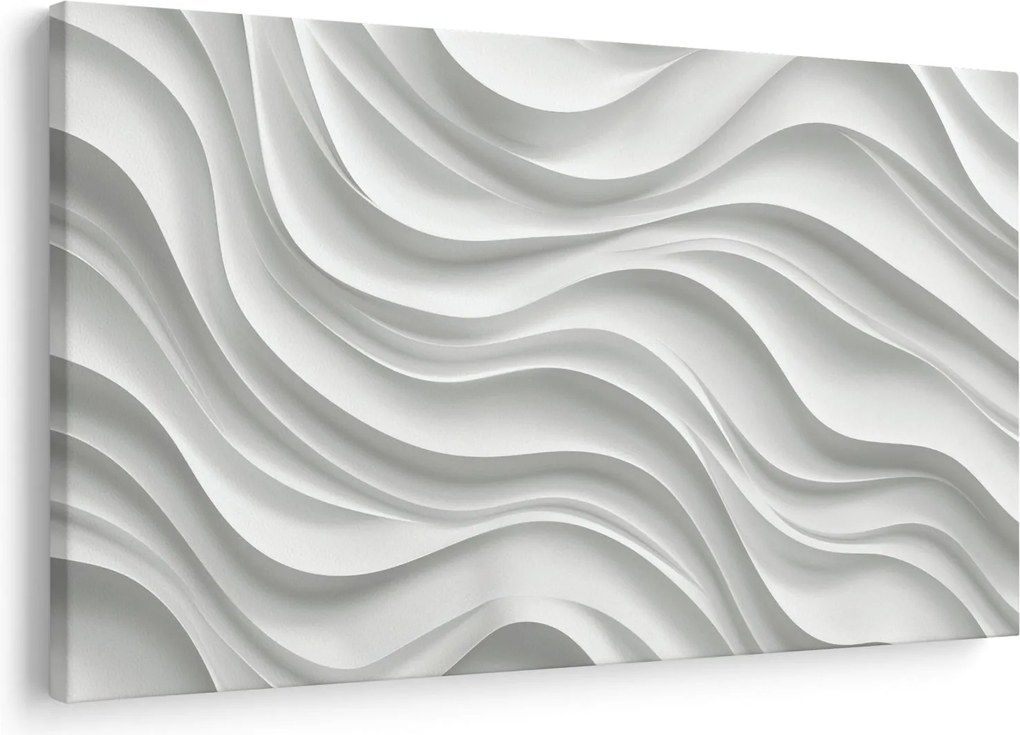 Tablou - Valuri Albe 3D (90x60 cm)