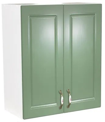 Corp superior 60 cu 2 usi pentru hota telescopica Zebra MDF verde