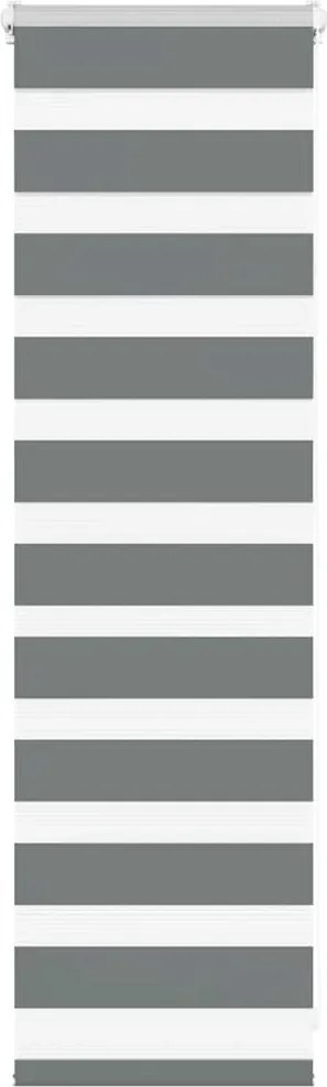 vidaXL Jaluzea cu zebră gri închis lățime țesătură 35,9 cm poliester