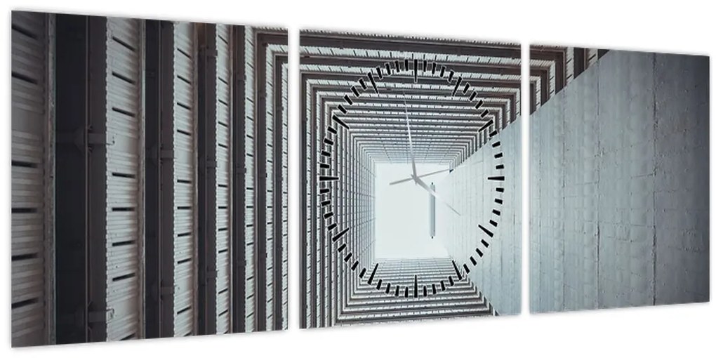 Tablou - Vedere din interiorul clădirii (cu ceas) (90x30 cm)