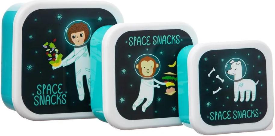 Set 3 cutii prânz pentru copii Sass & Belle Space Explorer