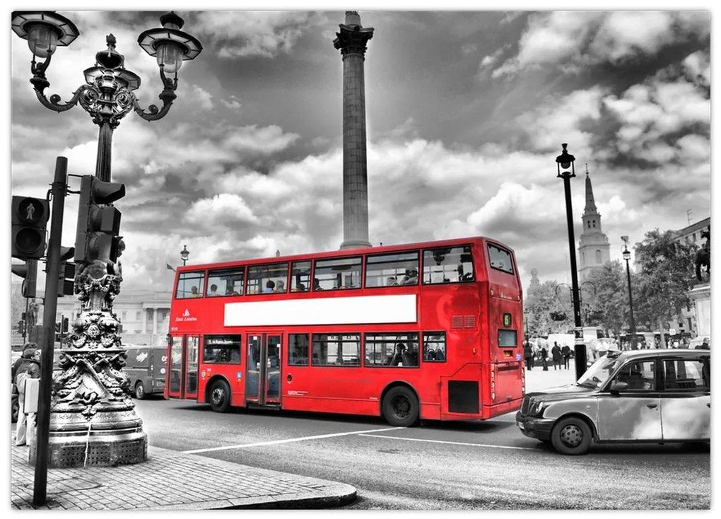 Tablou pe sticlă - Trafalgar Square (70x50 cm)